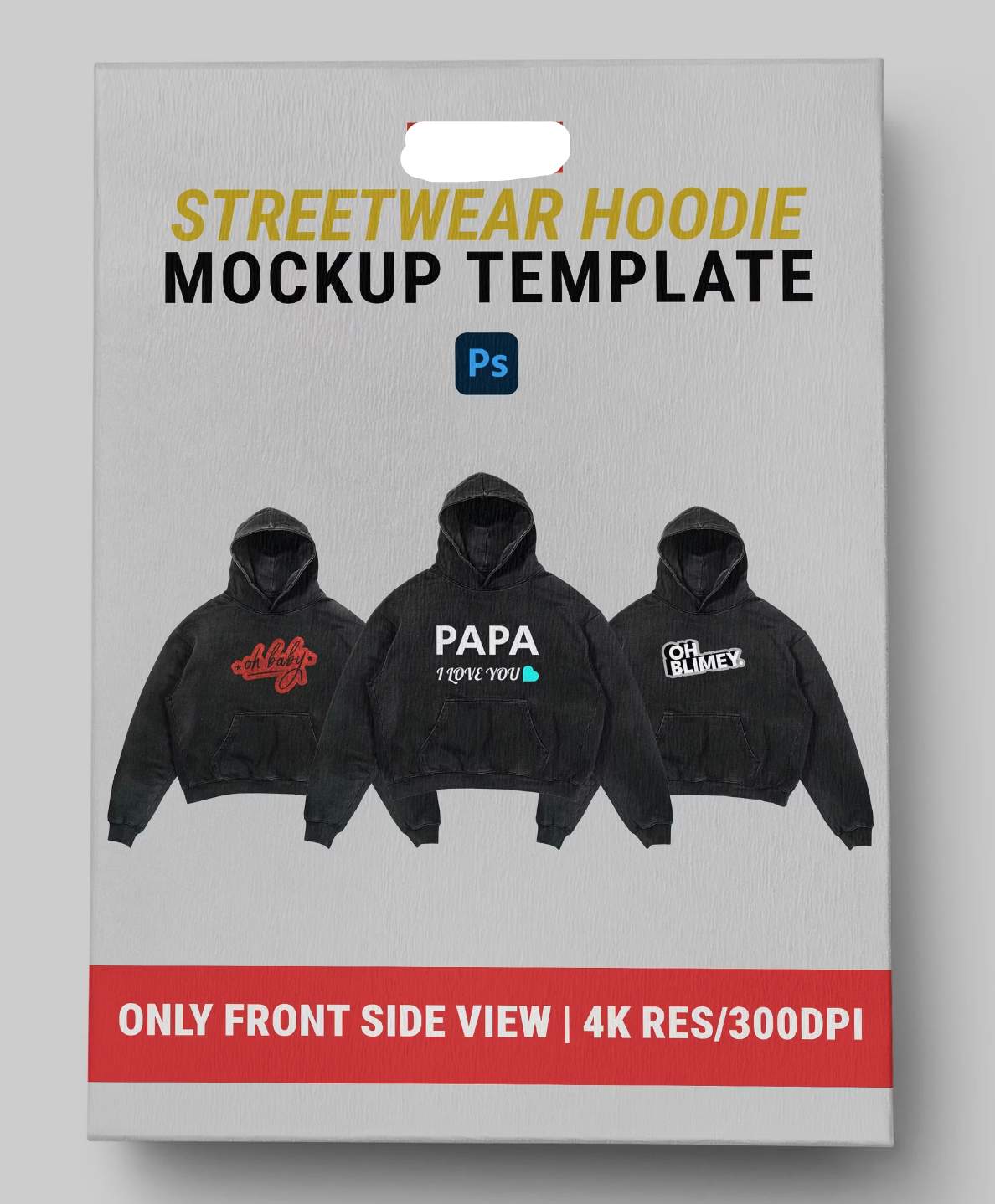 Streetwear Hoodie Mockup Template