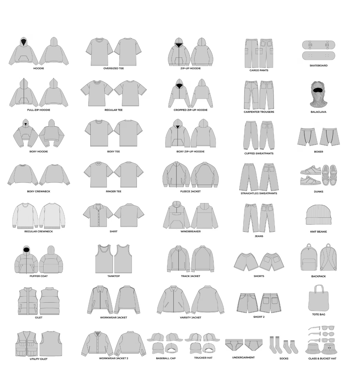 UrbanWear Vector Mockup Collection