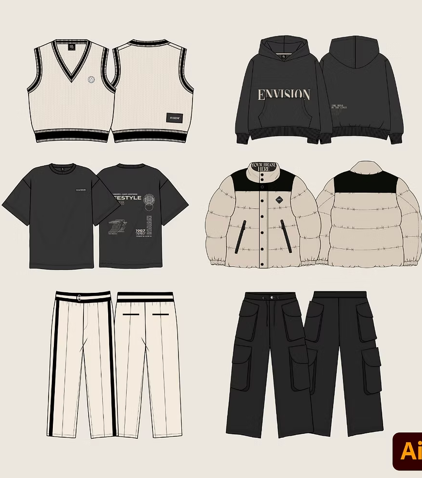 Elite Apparel Techpack Template